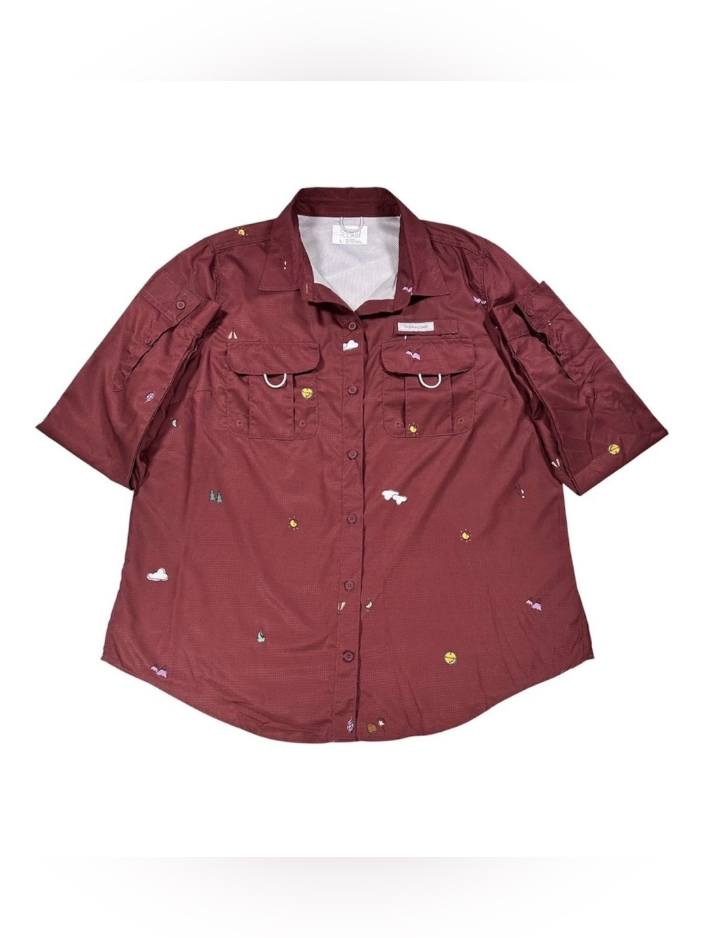 Ocean & Coast Men’s Large Vented Fishing/Hiking Long Sleeve Button Up Shirt